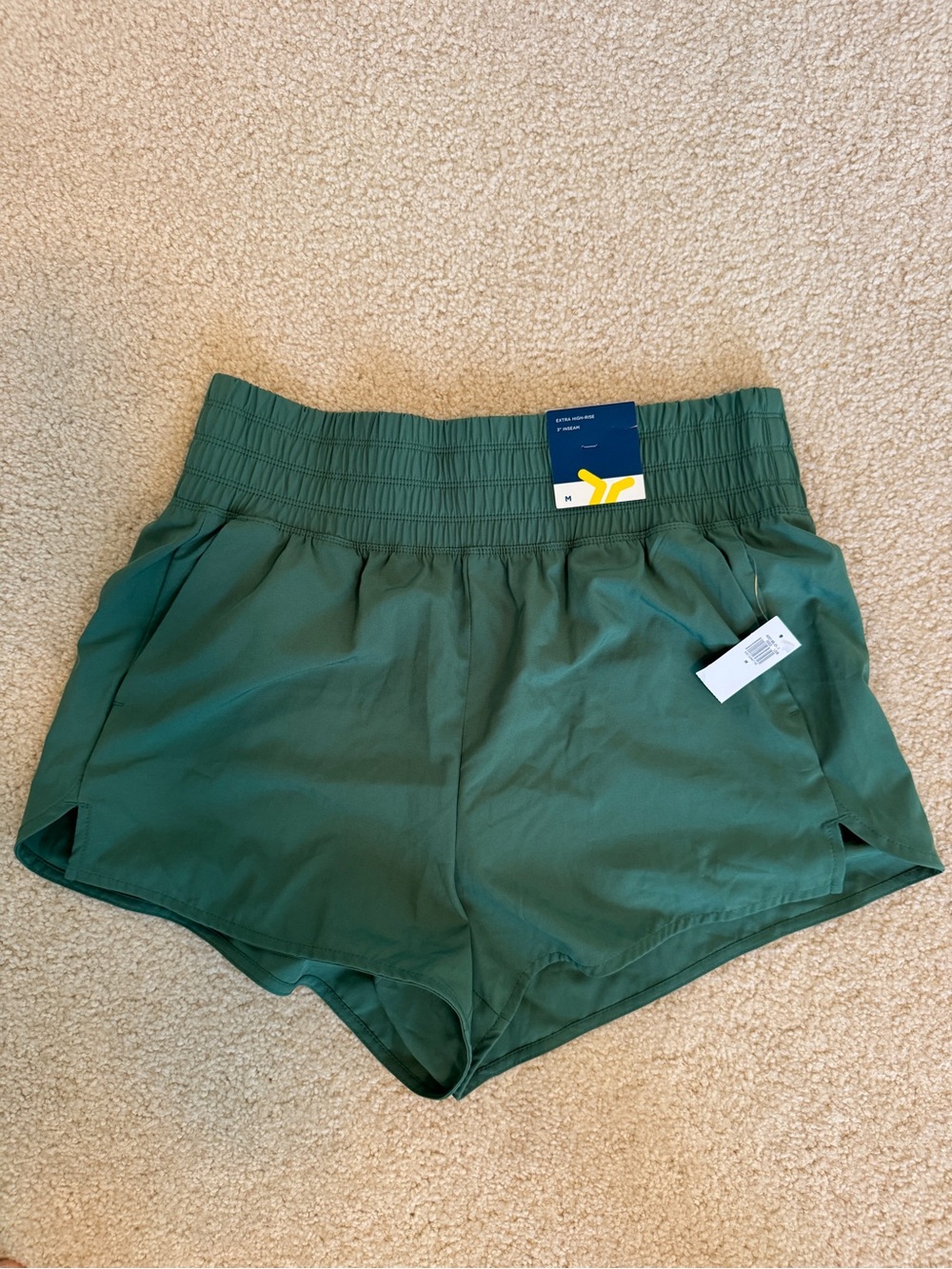 Old Navy Green Athletic Shorts with 3 inch Wide Elastic Waistband Medium